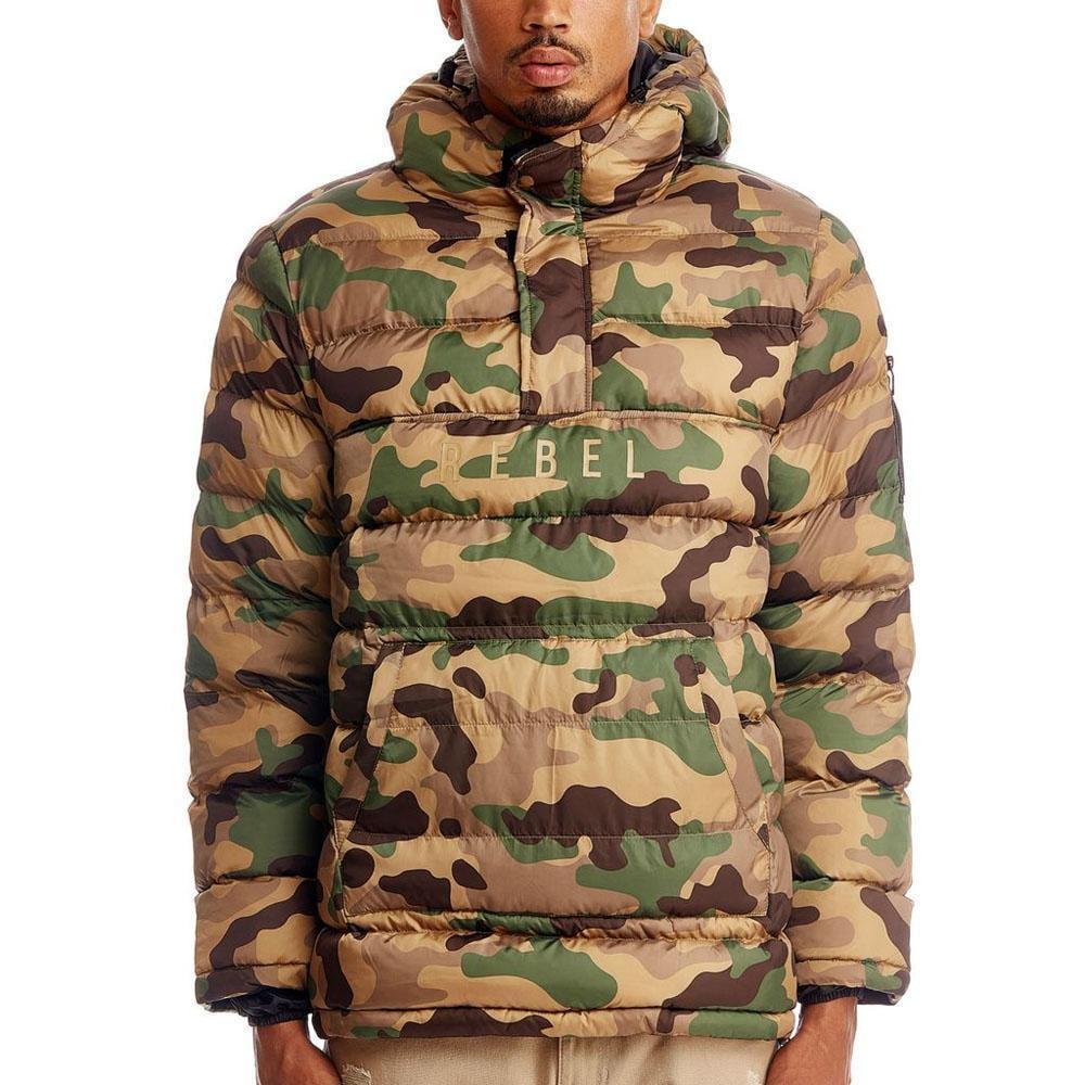 Rebel Minds Bubble Anorak Puffer Jacket Camo - Walmart.com