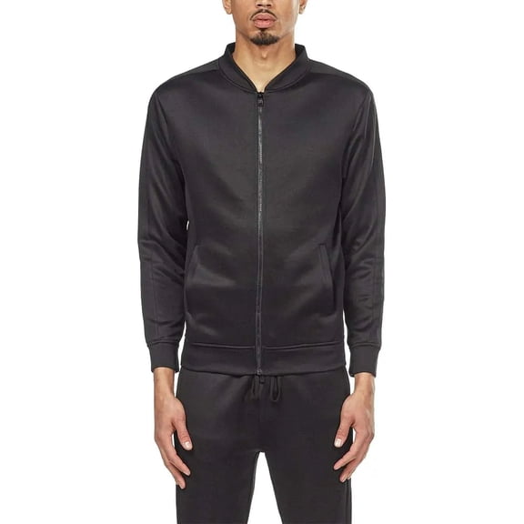 Rebel Minds Men Basic Track Jacket (All Black)