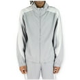 thumbnail image 1 of Rebel Minds Men Bent Stripes Nylon Windbreaker Jacket (Grey), 1 of 6