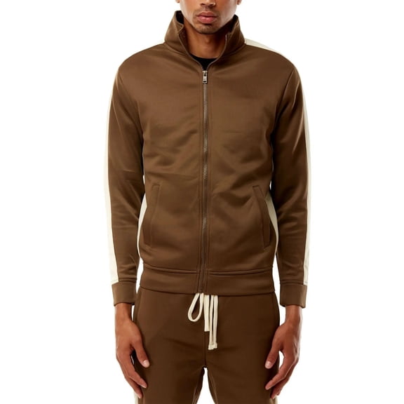 Rebel Minds Men Big & Tall Track Jacket (Olive)