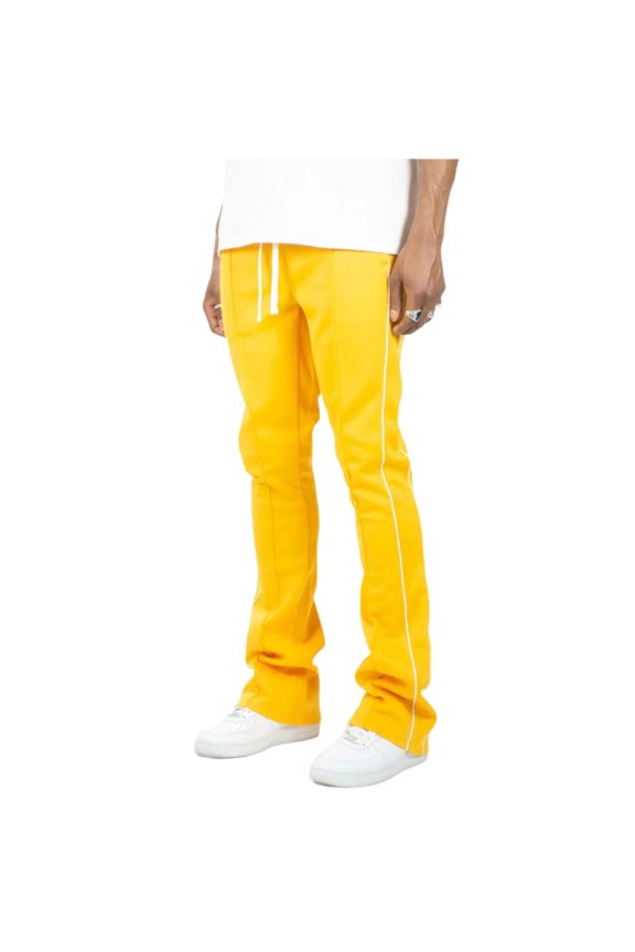 Men Stacked Track Pants (Gold White)
