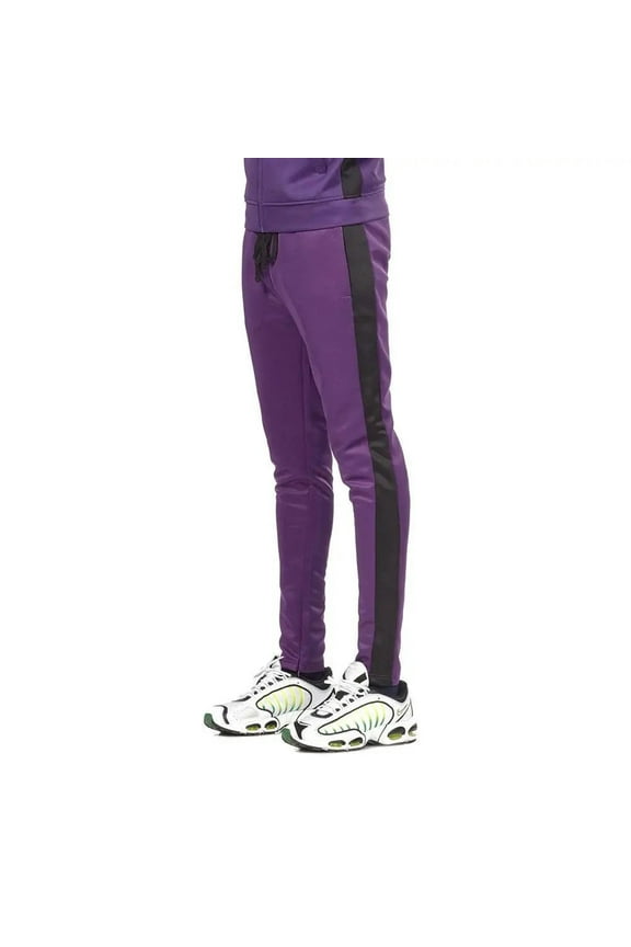 Track Pants Purple Black
