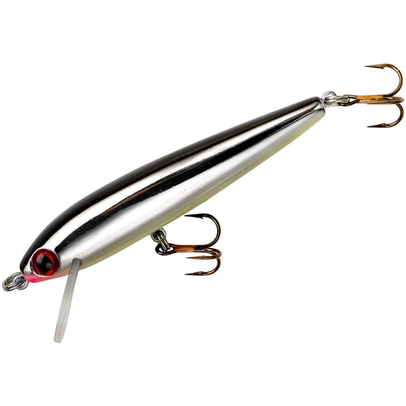 Rebel Minnow Crankbait Silver Black 3.5 Inches 5/16 oz Fishing Lure