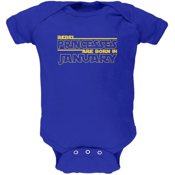 Rebel Princesses are Born in January Soft Baby One Piece Royal 12-18 M