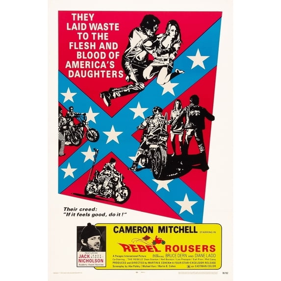 Rebel Rousers Us Poster Art Jack Nicholson (Bottom Left) 1970. Movie Poster Masterprint (24 x 36)