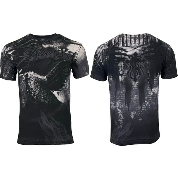 Rebel Saint By Affliction Men's T-shirt CARRIER Biker Skull Tattoo S-5XL