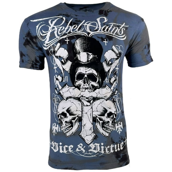 Rebel Saint by Affliction Men's T-Shirt Crossfire