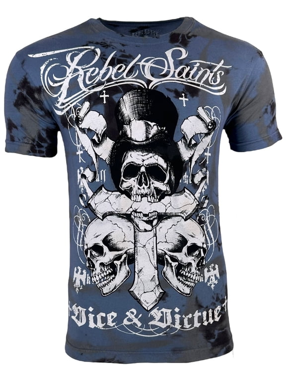 Rebel Saint by Affliction Men's T-Shirt Crossfire