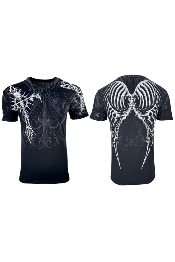 Rebel Saint by Affliction Men's T-Shirt Fracture