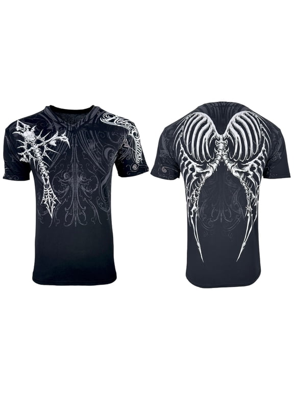 Rebel Saint by Affliction Men's T-Shirt Fracture