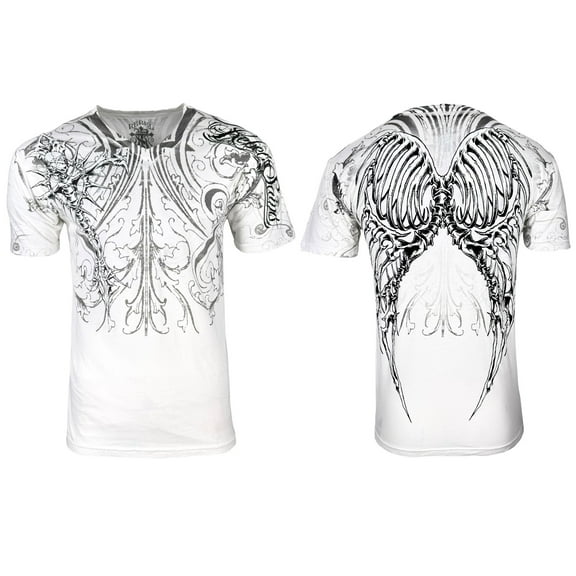 Rebel Saint by Affliction Men's T-Shirt Fracture