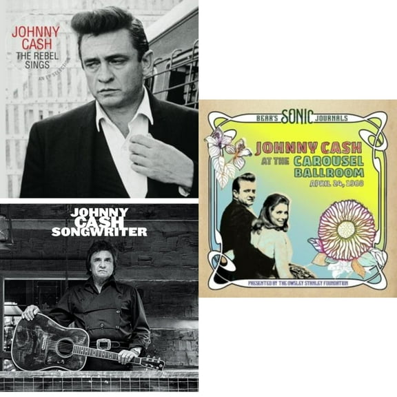 Rebel Sings (Crystal Clear & Solid Silver LP Vinyl) & Songwriter & Bear's Sonic Journals: Johnny Cash, At The Carousel Ballroom, April 24, 1968 (2LP)