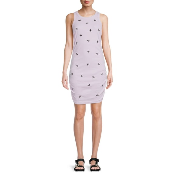 Rebel Sky Junior’ Ribbed Knit Graphic Tank Dress