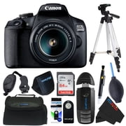 Rebel T7 EOS 2000D DSLR Camera with 18-55mm Lens and Accessories Bundle, New