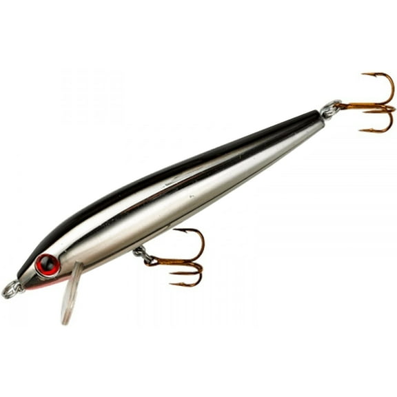 Rebel Value Series Minnow Crankbait Silver Black 2 1/2" 1/8 oz.