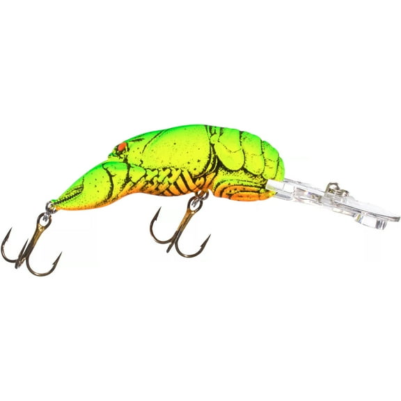 Rebel Wee Craw Fishing Lure Hard bait Chartreuse Green Back 2 in 1/5 oz