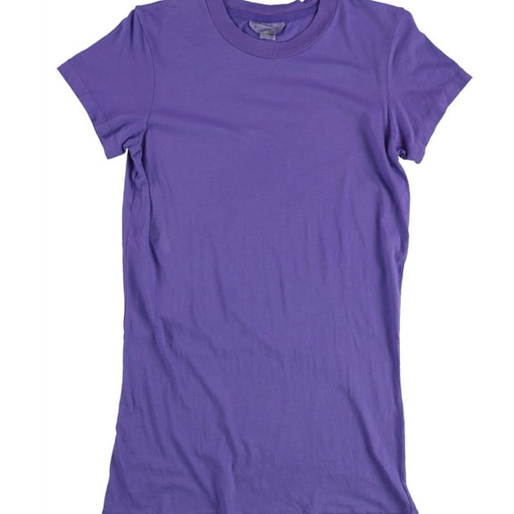 Rebel Yell Womens Solid Basic T-Shirt, Purple, Medium