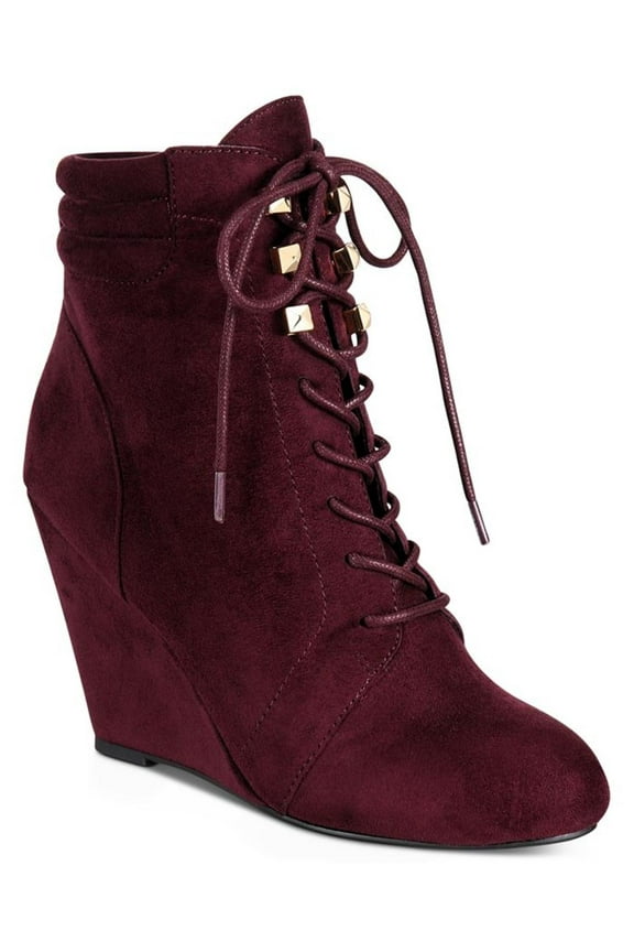 Womens Kerlynn Faux Suede Lace Up Wedge Boots