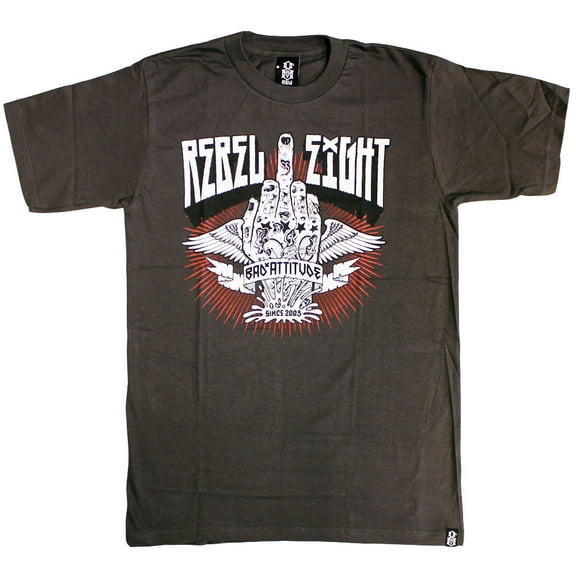 Rebel8 Bad Attitude T-shirt Charcoal