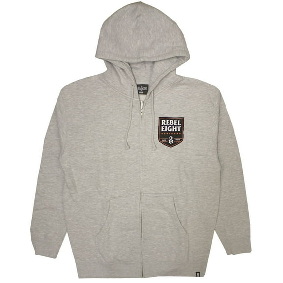 Rebel8 Death Squad Zip Up Hoodie Heather Gray