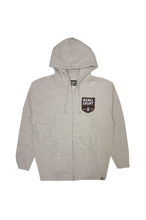 Death Squad Zip Up Hoodie Heather Gray