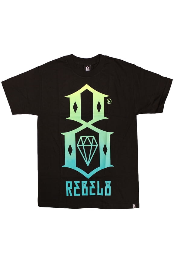 Gradient Logo T-shirt Black Green