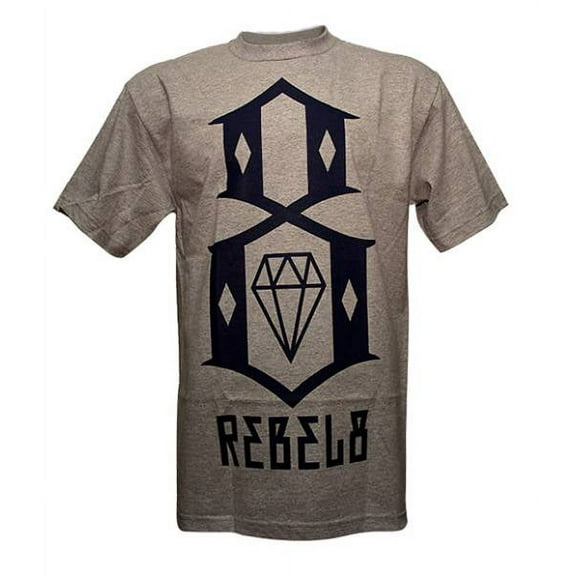 Rebel8 Logo T-shirt Heather GrayBlue