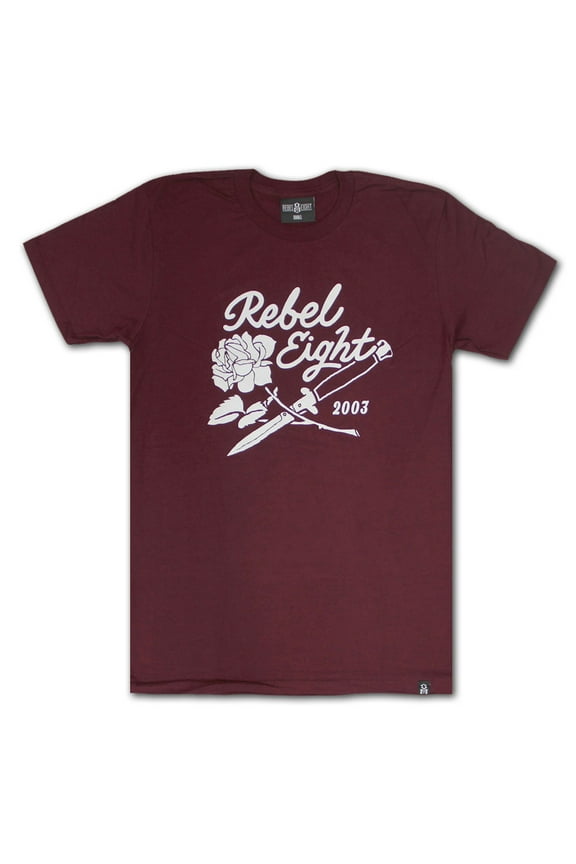 Rose And Daggers T-shirt Burgundy