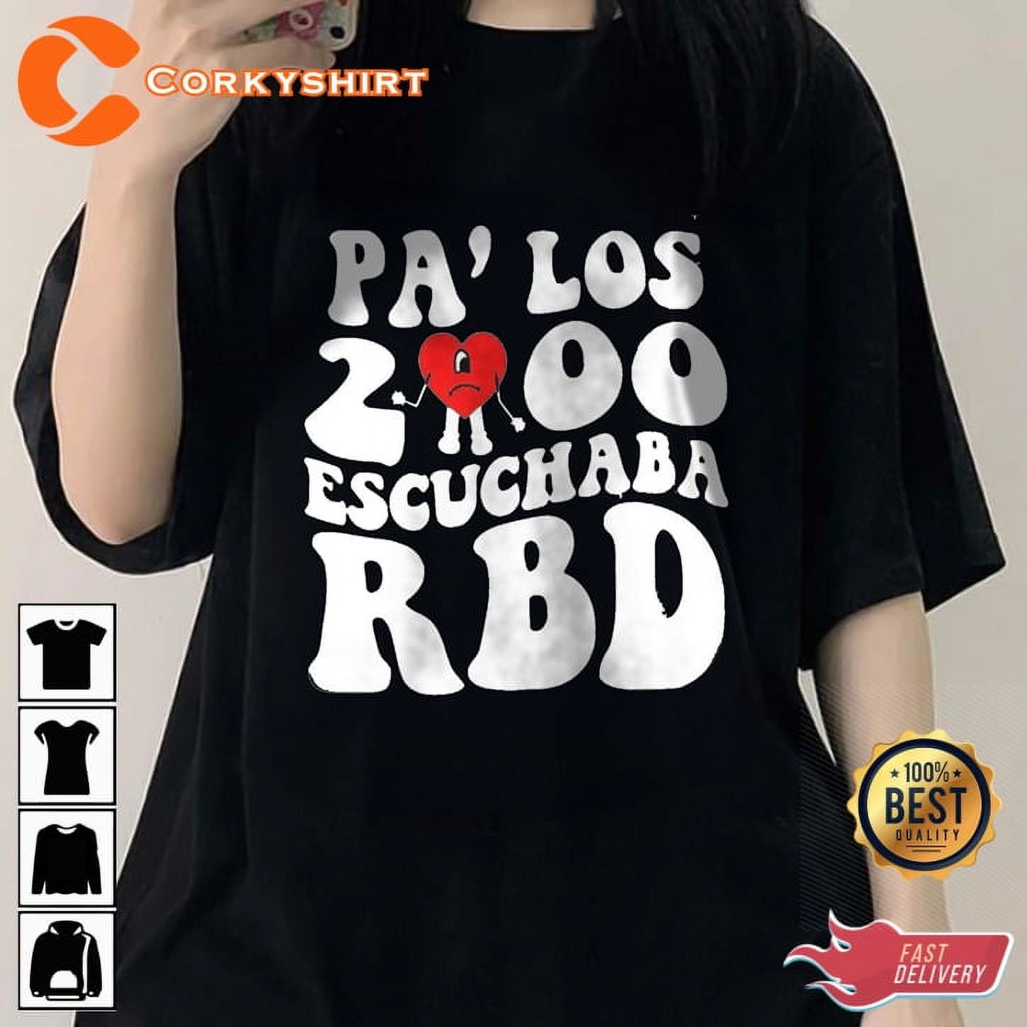 Rebelde 2000s Escuchaba Rbd 2023 Tour Bad Bunny Concert Tshirt
