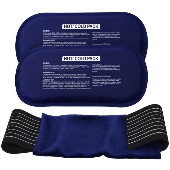 Rebelduck Ice Pack (3-Piece Set) – Reusable Hot and Cold Therapy Gel Wrap, Injury Recovery Compress to Alleviate Joint & Muscle Pain, Ideal for Rotator Cuff, Knees, Back, Shoulder, Menstrual Cramps