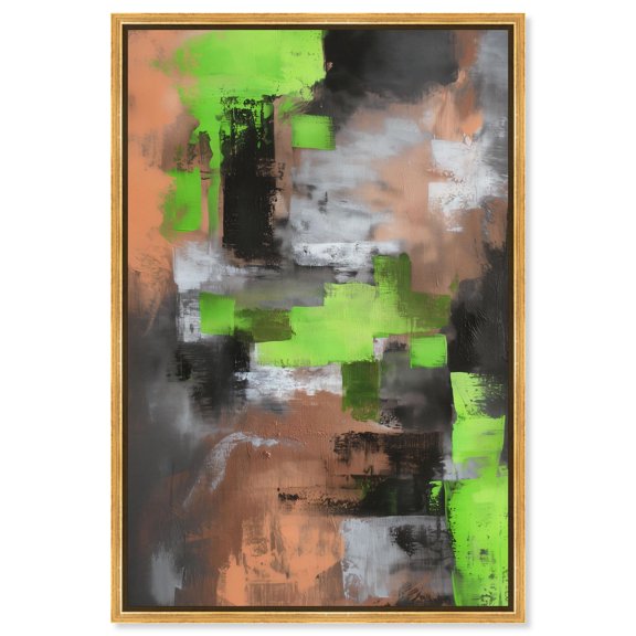 Rebellious Mark II Canvas Print Modern Wall Decor by Art Remedy, Gold Frame, 16 x 24