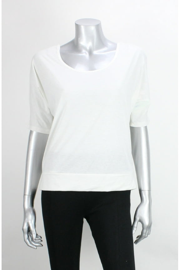 Ivory Juniors Scoop Back Tee L