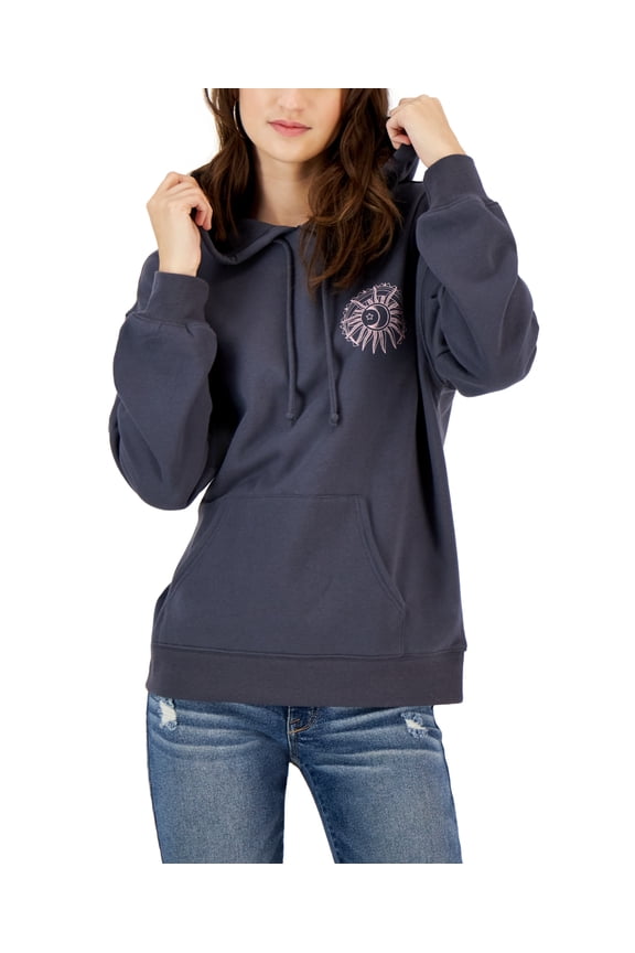 Juniors Celestial Tarot Card Printed Hoodie, Turbulence, Small