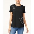 thumbnail image 1 of Rebellious One Juniors Embellished T-Shirt Black XS, 1 of 1