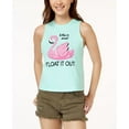 thumbnail image 1 of Rebellious One Juniors' Float It Out Graphic Tank Top (Mint Green, L), 1 of 1