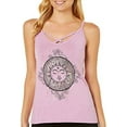 thumbnail image 1 of Juniors' Sun Metallic Graphic Tank Top Gold Metallic Purple Black Light Mauve L, 1 of 1