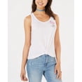 thumbnail image 1 of Rebellious One Juniors Tie Front Tank Top White XS, 1 of 1
