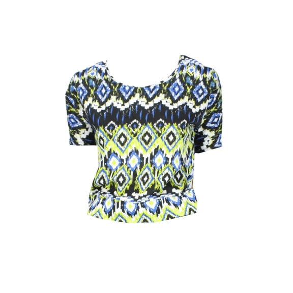 Rebellious One Multi Juniors Printed Scoop Back Tee S