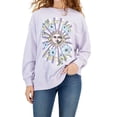 thumbnail image 1 of Rebellious One Womens Celestial Positivity Sweatshirt, Purple, Medium, 1 of 1