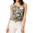 thumbnail image 1 of Rebellious One Womens Heart Tank Top, Green, X-Large, 1 of 1