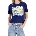 thumbnail image 1 of Rebellious One Womens Waves For Days Graphic T-Shirt, Blue, Large, 1 of 1
