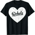 thumbnail image 1 of Rebels School Sports Fan Team Spirit Mascot Cute Heart Gift T-Shirt, 1 of 3