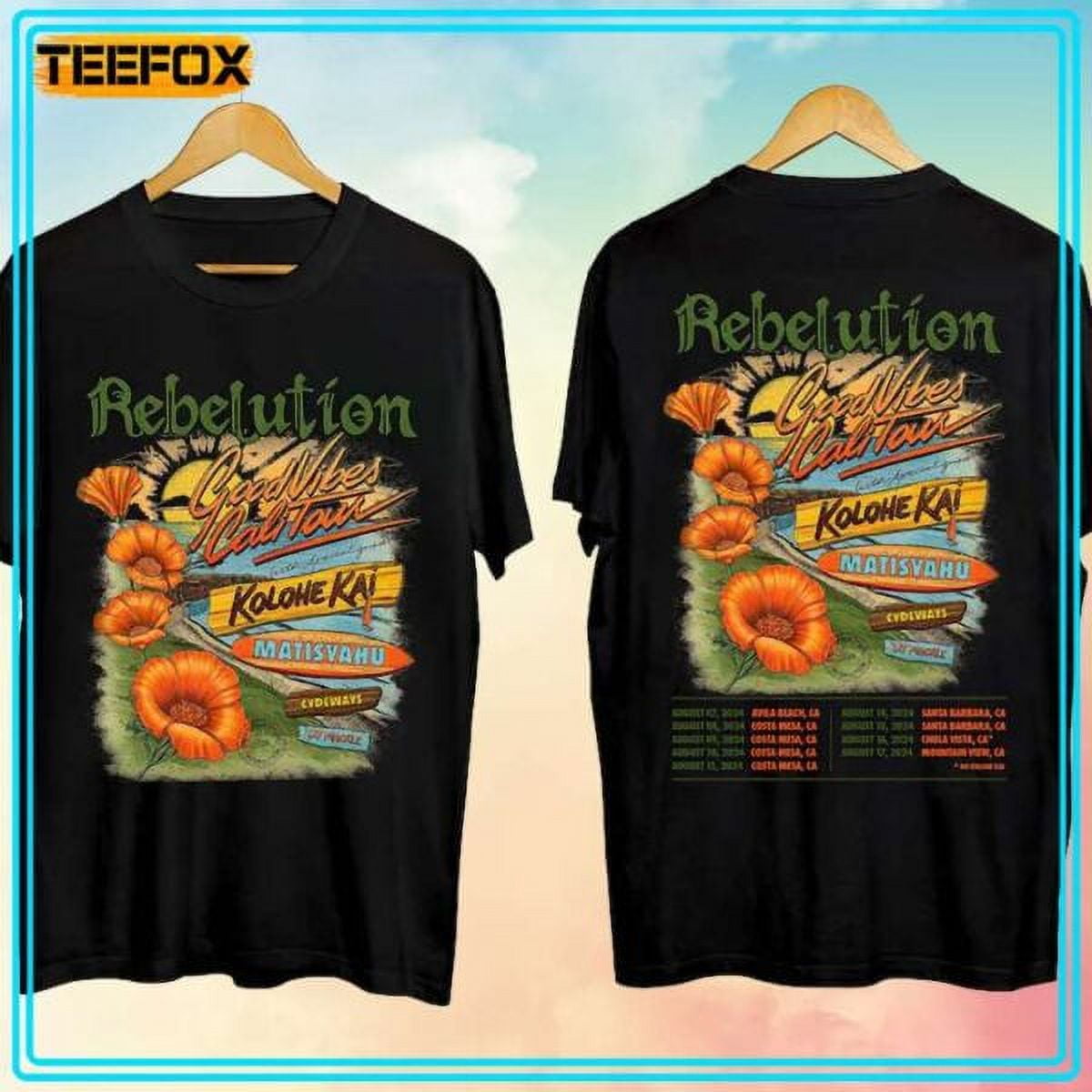 Rebelution Good Vibes Cali Tour 2024 Unisex TShirt