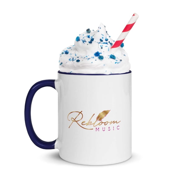 Rebloom Music - Golden Logo Mug with Color Inside