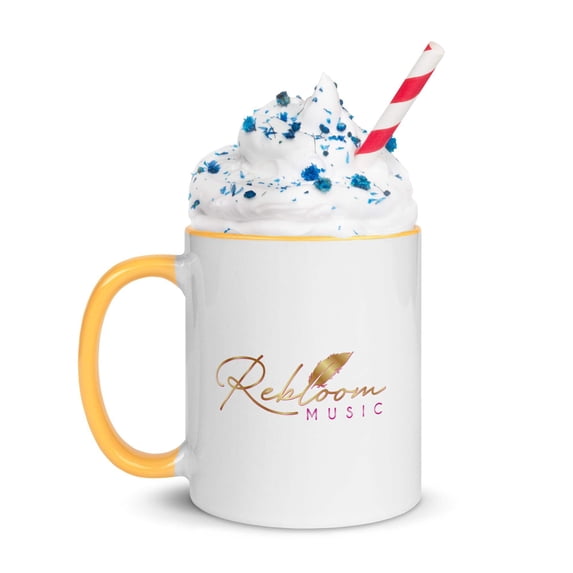 Rebloom Music - Golden Logo Mug with Color Inside