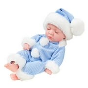 Reborn Baby Boy Dolls, 12 inch Realistic Silicone Vinyl Baby Doll, Soft Body Lifelike Newborn Baby Doll Gift Set for Kids Age 3+Blue
