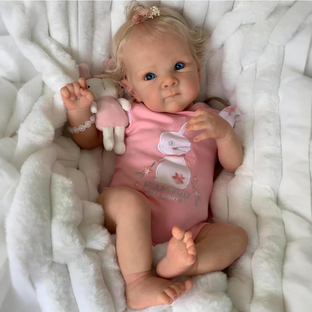 Reborn Baby Doll Girl 20inch 50cm  Baby Doll Realistic Newborn Doll Toy for Ages 3+ (Pink Outfit Sleeping Doll)
