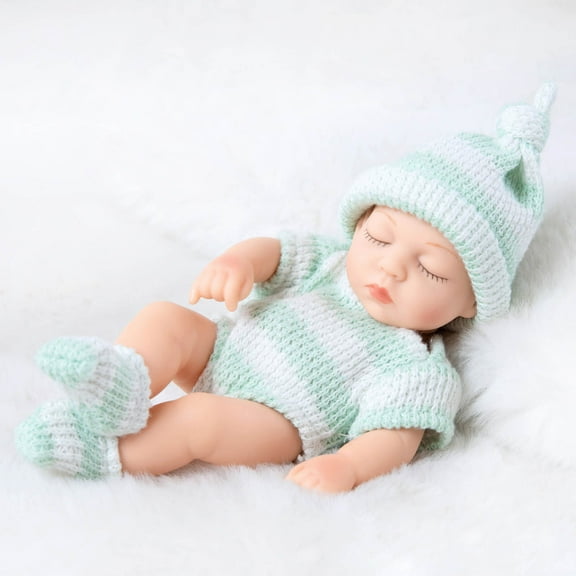 Reborn Baby Doll, Realistic Vinyl Doll, Adjustable Limb Photography Prop, Multi-Layer Skin Texture, 18cm Size, Soft Touch Collectible, Perfect Kids Gift, Unique Blush Face Design