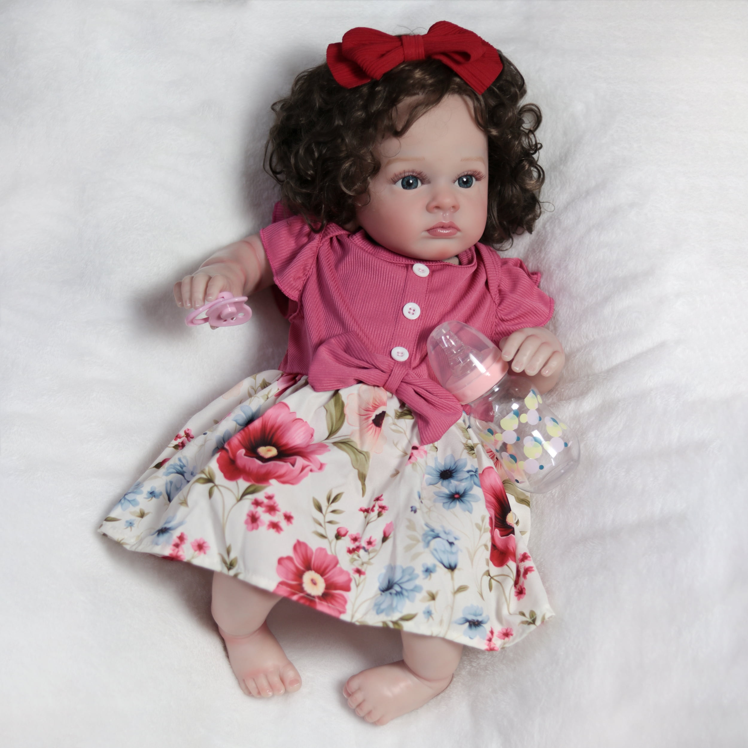 Reborn Baby Doll Vinyl Silicone Realistic Newborn Toddler Girl Doll Handmade Gifts