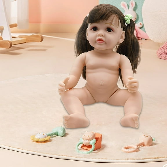 Reborn Baby Dolls, 12 Inch Silicone , Sweet Girl Reborn Vinyl Body Baby Dolls, Gift for Kids Age 3+(A)